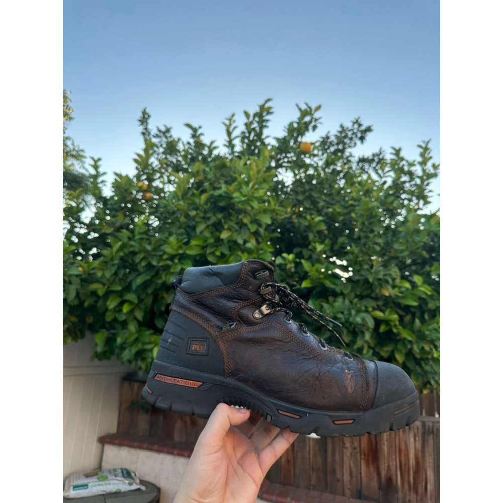 Men's Timberland PRO Work Boots Size 11M Brown Leather pro107